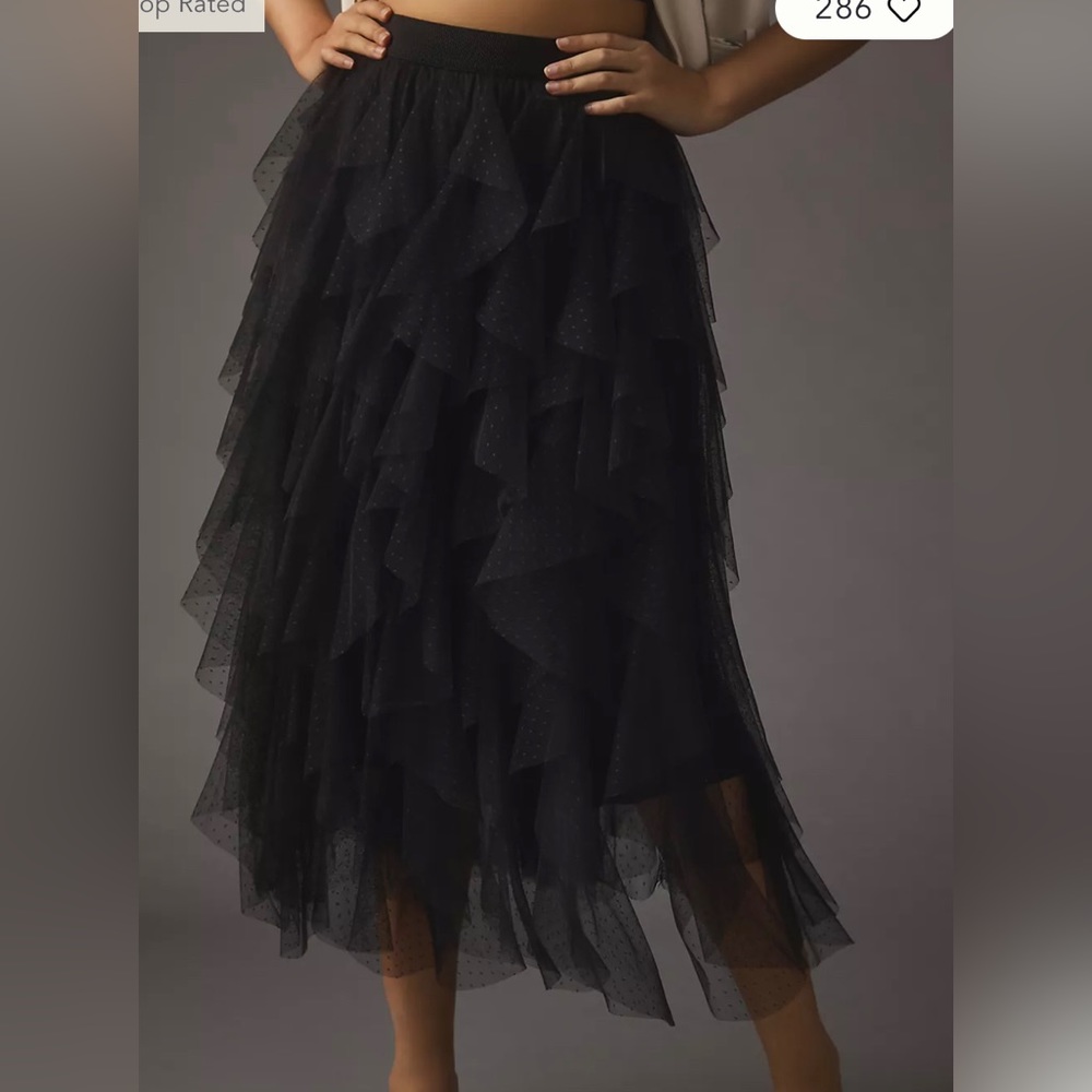 Anthropologie Cheri Ruffle Skirt